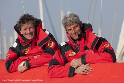 13 03 2010 -  La Grande Motte   Port Camargue (FRA) - Groupe Bel - Kito de Pavant   Sebastien Audigane training for Transat AG2R