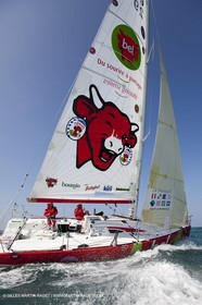 13 03 2010 - La Grande Motte   Port Camargue (FRA) - Groupe Bel - Entraînement Kito de Pavant   Sébastien Audigane en vue de la Transat AG2R 2010