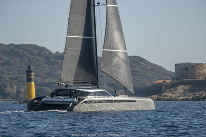 16 02 2019, Porquerolles (FRA,83), Gunboat 68 sail testing  3