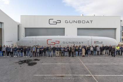 15 02 2022, La Grande Motte (FRA), Gunboat 80  1 hulls delivery