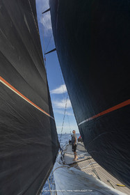 03 10 2022, Saint-Tropez (FRA,83), Voiles de Saint-Tropez 2022,  entraînement des maxis, A bord de Sipirit of Malouen X