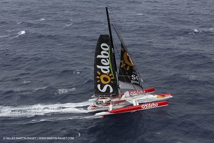 12 09 2012 - Marseille (FRA,13) - Trimaran Sodebo - Thomas Coville - Tentative contre le record de la Méditerranée