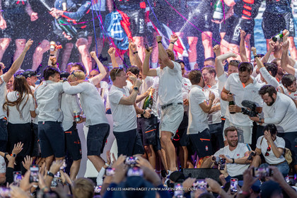 04 10 2024, Barcelona (ESP), 37th America's Cup, Louis Vuitton Cup Final, Race Day 7 , Prizegiving