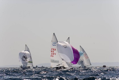 27 04 2007 - Semaine Olympique Française 2007 - Hyères - Jour 6 - Medal Race - Team France - 470 Homme - Leboucher-Garos