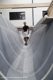 Sydney, Australia, Thomas Coville trimaran Sodebo building at Boat Speed