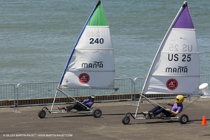 03 08 2013 - San Francisco (USA,CA) - 34th America's Cup - Louis Vuitton Cup - Training Day - America's Cup park - AC Open - Land Sailing demonstration