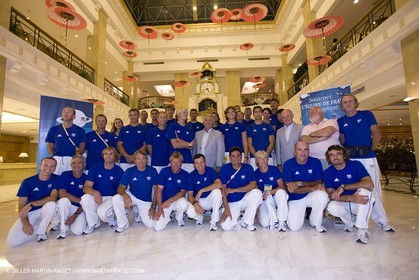 07 08 2008 - Qingdao (CHN) - Olympic games - Sailing - Opening of Club France at Grand Regency hotel and press conference with main press center in Beijing.