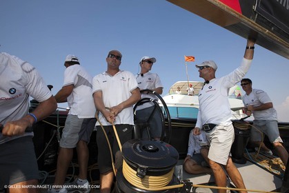 14 11 2010 - Dubai (UAE) - Dubai Louis Vuitton Trophy -  BMW ORACLE Racing - Training - Onboard Vs All 4 one