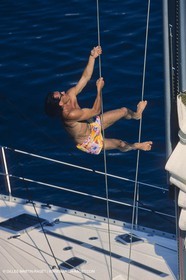 Sailing, cruising, people, only one man