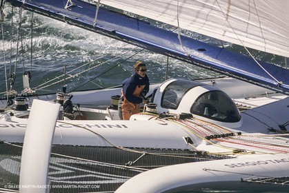 Course à la voile, multicoques, ORMA 60, Karine Fauconnier, Sergio Tacchini