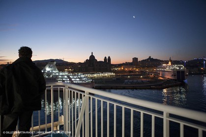 17 02 2012 - Marseille (FRA,13) - Arrival in Marseille onboard ferry Piana (La Meridionale)