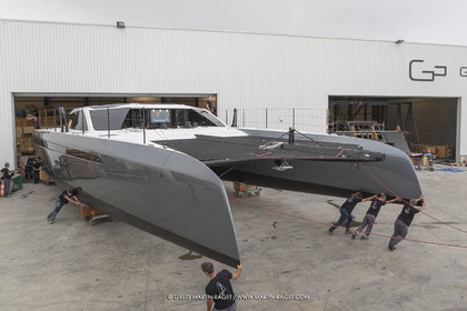 21 07 2020, La Grande Motte (FRA), Gunboat, Gunboat 68 SeaTilt out of the shed