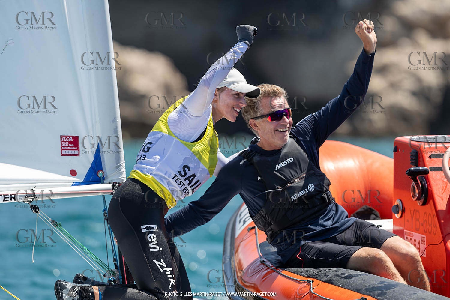 15 07 2023, Marseille (FRA), Paris 2024 Olympic Games Sailing Test Event, Day 6, Ilca 6 Medal race