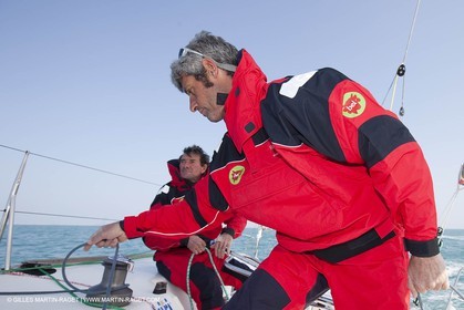 13 03 2010 -  La Grande Motte   Port Camargue (FRA) - Groupe Bel - Kito de Pavant   Sebastien Audigane training for Transat AG2R