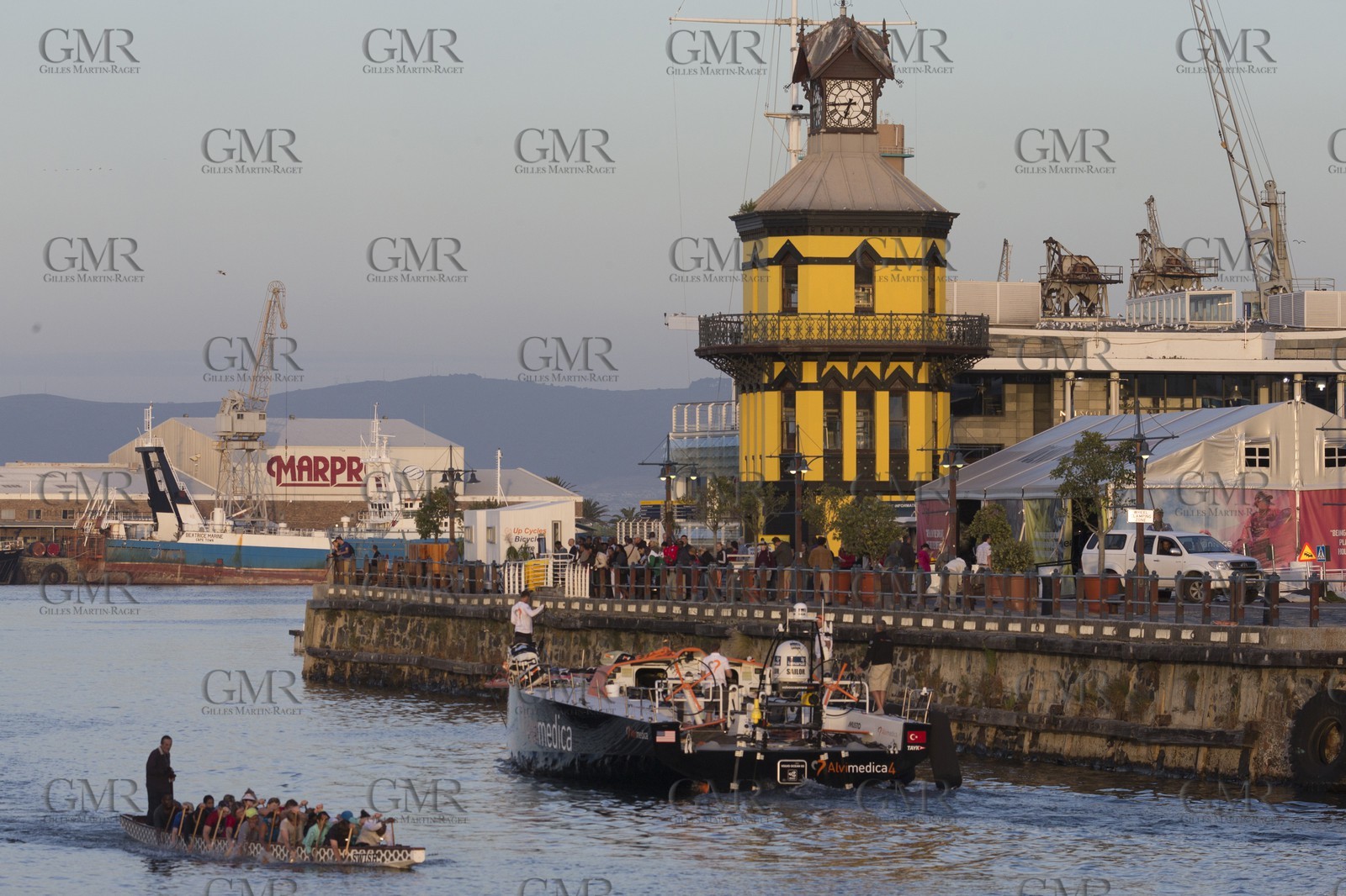 11 11 2014, Capetown (ZAF), Volvo Ocean Race 2014-15, Team Alvimedica, boat back in teh water