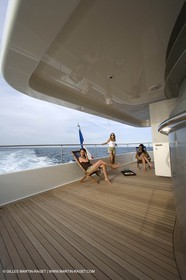 11 06 2007 - Valencia (Spain) - Super Yacht Catamaran Bradley, Gilles Vaton design built by H2X in la Ciotat (France)