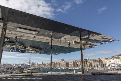 04 02 2013 - Marseille (FRA,13) - Vieux Port (historical port) refit - Works on the shadow maker