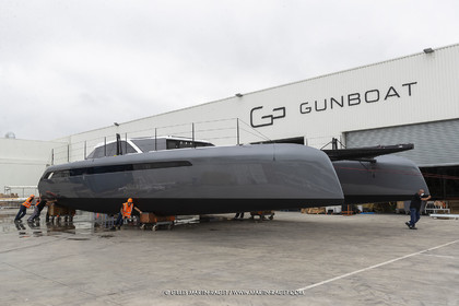 21 07 2020, La Grande Motte (FRA), Gunboat, Gunboat 68 SeaTilt out of the shed