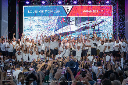04 10 2024, Barcelona (ESP), 37th America's Cup, Louis Vuitton Cup Final, Race Day 7 , Prizegiving