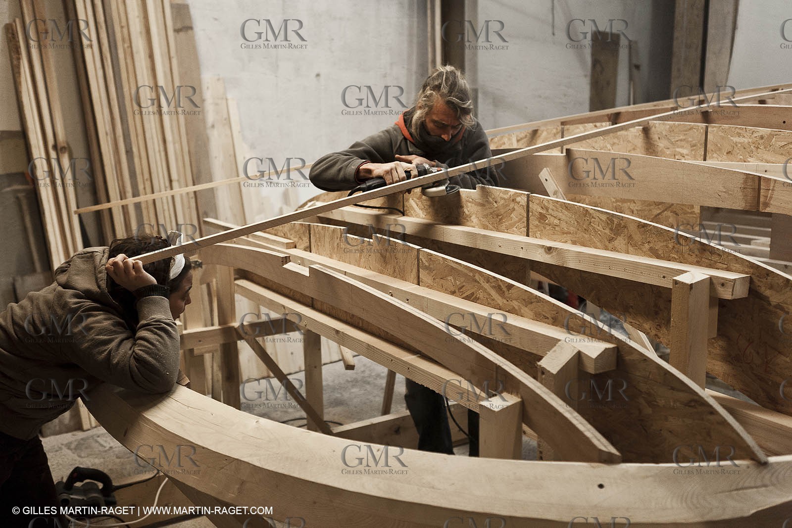 18 01 2012 - Marseille (FRA,13) - Alcyon construction at Carènes boat yard
