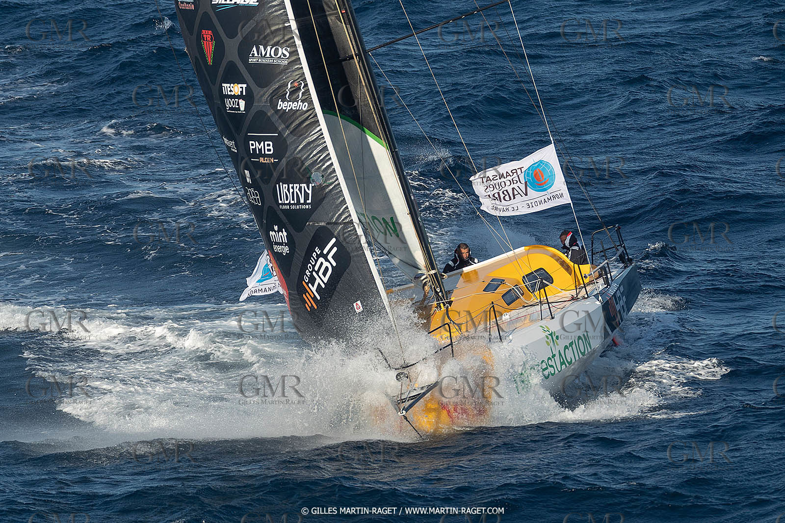 27 08 2021, Marseille (FRA), Transat Jacques Vabre 2021, Class 40, HBF-Reforest'Action (Kito de Pavant, Gwen Gbick)
