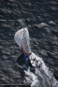 06-26-2007 - FIGARO II - THEOLIA - Skipper : Robert Nagy - Training off Marseille (south France) with strong wind conditions