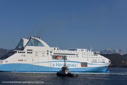 16 02 2012 - Ajaccio (FRA, Corse) -  La Méridionale shipping company- Piana at Ajaccio