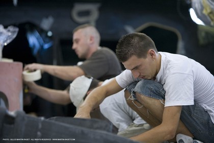07 08 2007 - Follonica (ITA) - IMOCA monohulls- GROUPE BEL (Kito de Pavant) construction at Indiana Yachting boatyard