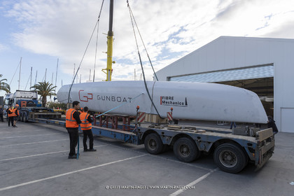 15 02 2022, La Grande Motte (FRA), Gunboat 80  1 hulls delivery