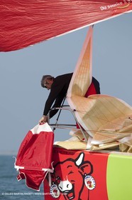 13 03 2010 - La Grande Motte   Port Camargue (FRA) - Groupe Bel - Entraînement Kito de Pavant   Sébastien Audigane en vue de la Transat AG2R 2010