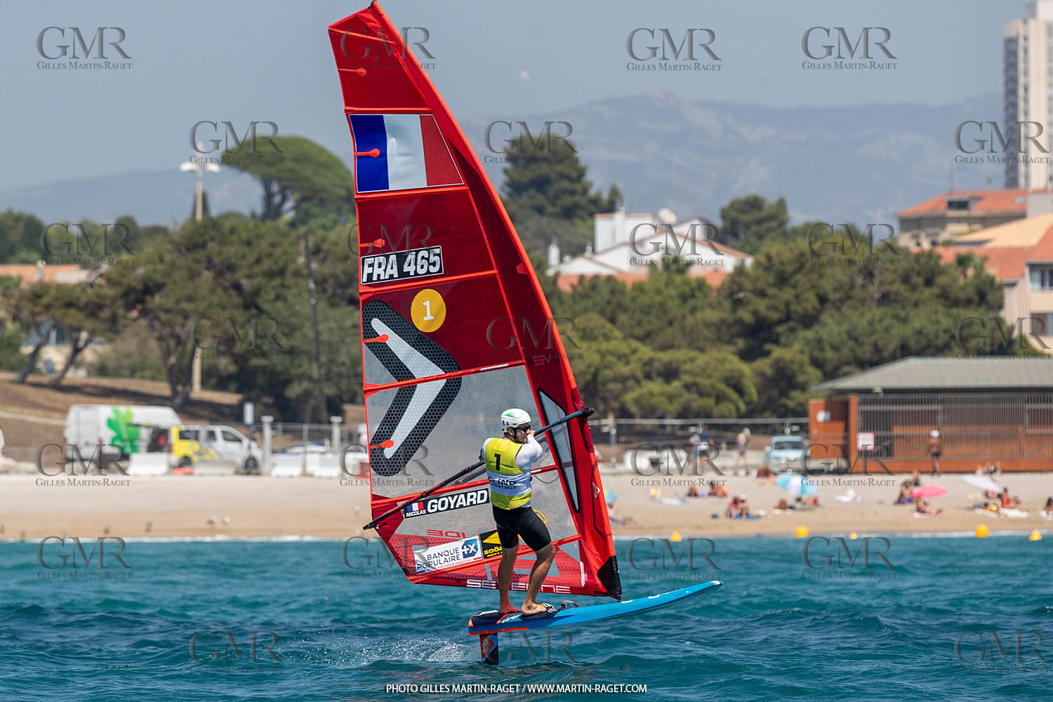 16 07 2023, Marseille, (FRA), Paris 2024 Olympic Games 2024 Sailing Test Event, Day 8, Medal race IQ Foil Men, Thomas Goyard (FRA)