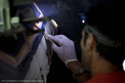 07 08 2007 - Follonica (ITA) - IMOCA monohulls- GROUPE BEL (Kito de Pavant) construction at Indiana Yachting boatyard