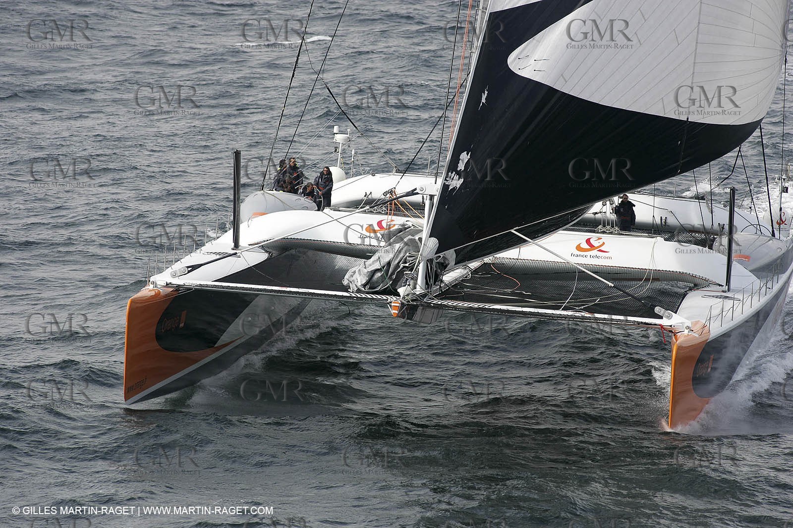 2004 Atlantic record attempt - Orange II at Land's End