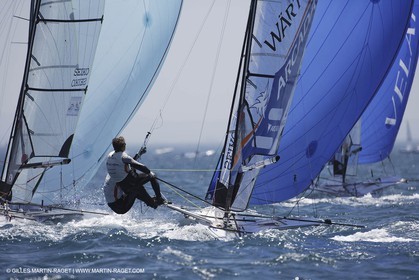 10-05-07 - ISAF SAILING WORLD CHAMPIONSHIPS - CASCAIS 2007 - DAY 7 - 49er - FRANCE - Morgan Lagravière   Stephane Chrsitidis