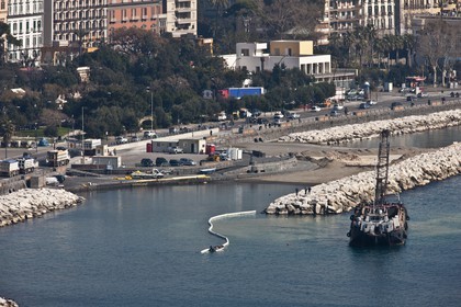 24 02 2012 - Naples (ITA) - 34th America's Cup - America's Cup World Series Naples 2012 - Naples Preview - Breakwater extension works