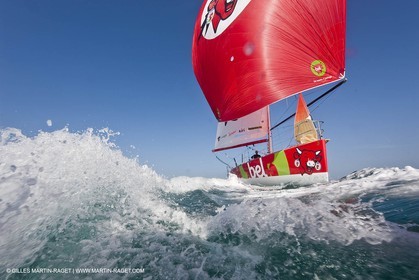 13 03 2010 - La Grande Motte   Port Camargue (FRA) - Groupe Bel - Entraînement Kito de Pavant   Sébastien Audigane en vue de la Transat AG2R 2010