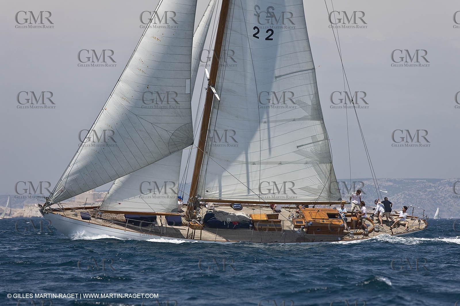 Sailing, Classic yachts, Voiles Vieux Port 2009, Marseille (FRA)