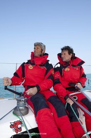 13 03 2010 -  La Grande Motte   Port Camargue (FRA) - Groupe Bel - Kito de Pavant   Sebastien Audigane training for Transat AG2R