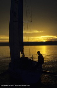 Crusing monohull sailing