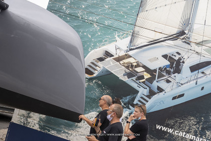 21 07 2020, La Grande Motte (FRA), Gunboat, Gunboat 68 SeaTilt out of the shed