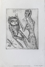 12 07 2020, St Rémy de Provence (FRA, 13) Oeuvre Germaine Richier, gravure