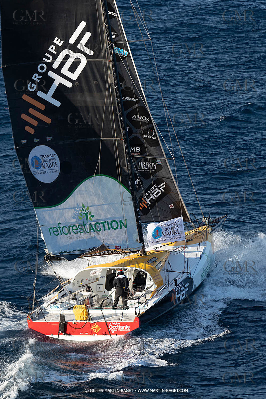 27 08 2021, Marseille (FRA), Transat Jacques Vabre 2021, Class 40, HBF-Reforest'Action (Kito de Pavant, Gwen Gbick)
