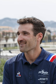 15 04 2024, Marseille (FRA), présentation des sélectionnés olympiques français en voile pour les Jeux Olympiques de Paris 2024. Clément Péquin