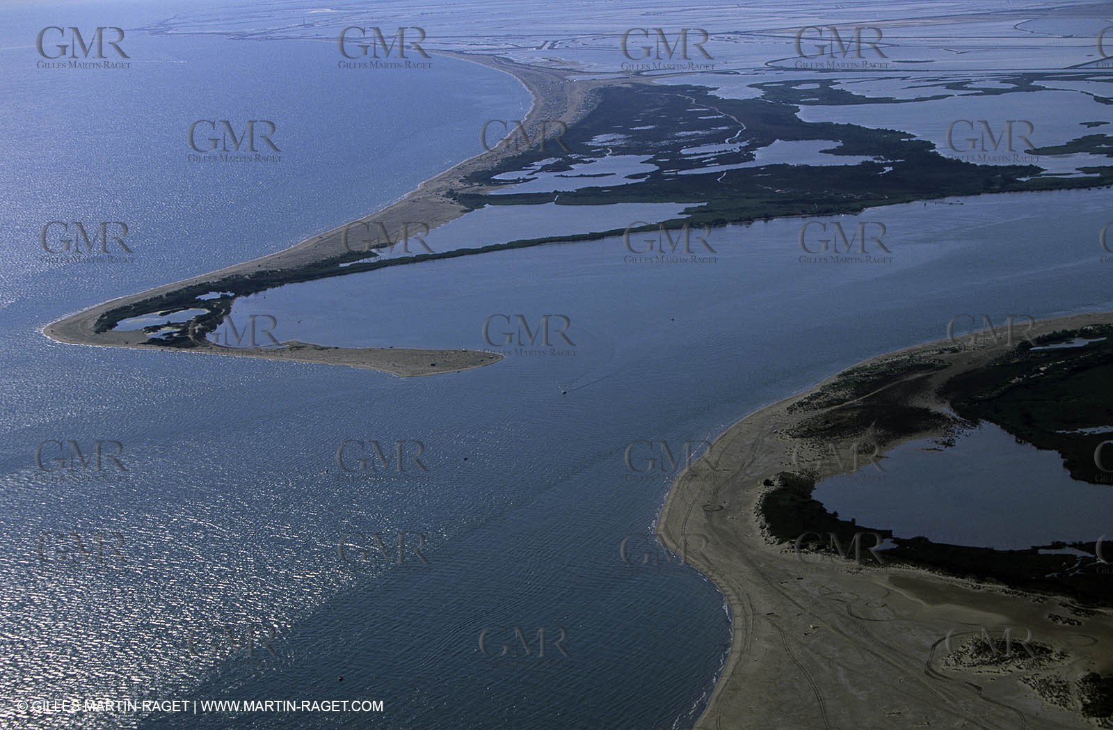 Rhône river mouth near Port Saint Louis du Rhône