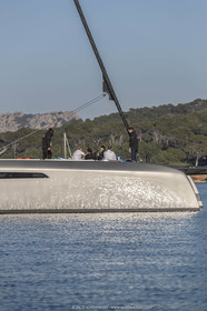 16 02 2019, Porquerolles (FRA,83), Gunboat 68 sail testing  3