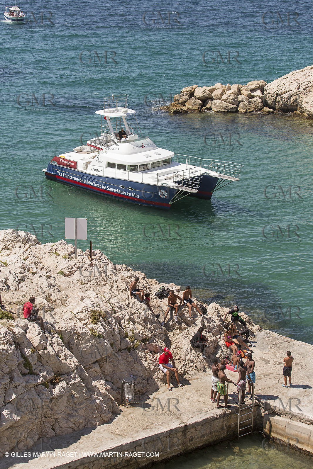 16 07 2012 - Marseille (FRA,13) - Pêcheur d'Images, Philip Plisson boat, in Marseille bay.