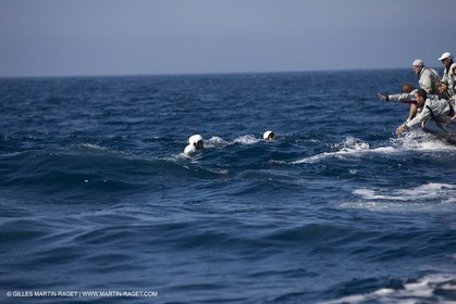 03 11 2009 - San Diego (USA, CA) - 33rd America's Cup - BMW ORACLE Racing - - BOR 90 dismasts when Trialing off San Diego