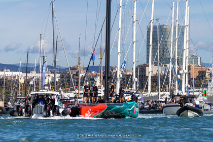 19 10 2024, Barcelona (ESP), Louis Vuitton 37th America's Cup, Final Match, Race Day 6, Dock out