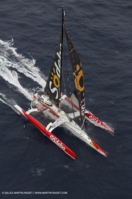 12 09 2012 - Marseille (FRA,13) - Trimaran Sodebo - Thomas Coville - Tentative contre le record de la Méditerranée