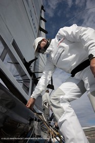 08 02 2010 - Valencia (ESP) - 33rd America's Cup - BMW ORACLE Racing - Day off 1 - Getting the yacht ready